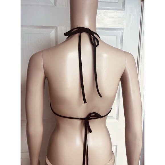 Victoria’s Secret Pink Color block Magenta And Black Bikini Top Medium - Picture 3 of 6